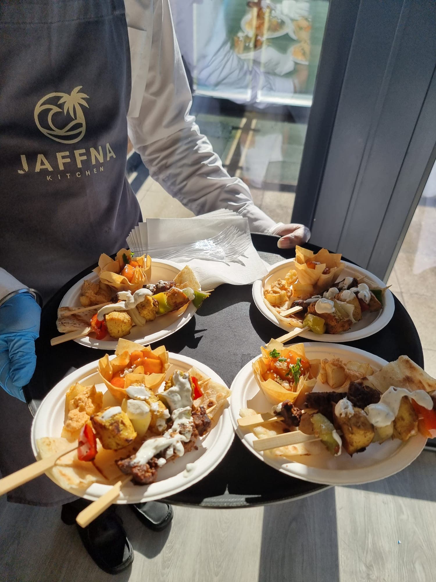 Jaffna Kitchen chef serving fusion plates
